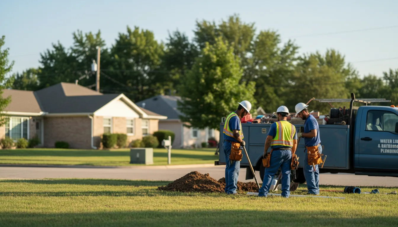 Residential water line and bathroom plumbing service in Salina, PA